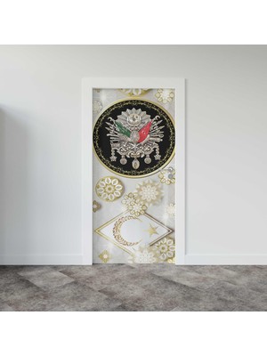 Sticker Art Kapı Giydirme Kapı Sticker Folyosu Osmanlı Arma