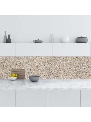 Sticker Art Mutfak Tezgah Arası Folyo Fayans Kaplama Folyosu Granite Marble Design 60X300 cm