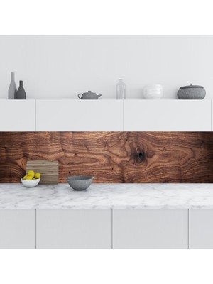 Sticker Art Mutfak Tezgah Arası Folyo Fayans Kaplama Folyosu Tahta Doku 60X200 cm