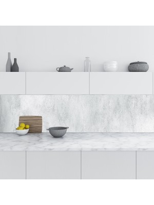 Sticker Art Mutfak Tezgah Arası Folyo Fayans Kaplama Folyosu Beton Doku 60X400 cm