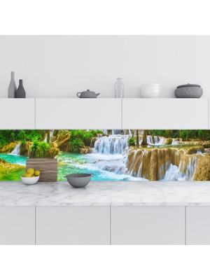 Sticker Art Mutfak Tezgah Arası Folyo Fayans Kaplama Folyosu Tat See Laos 60X400 cm