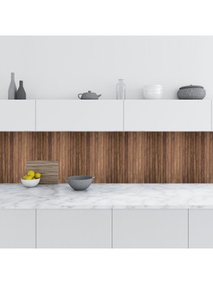 Sticker Art Mutfak Tezgah Arası Folyo Fayans Kaplama Folyosu Ahşap Eski Desen 60X200 cm