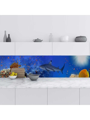 Sticker Art Mutfak Tezgah Arası Folyo Fayans Kaplama Folyosu Kızıldeniz Mısır 60X500 cm