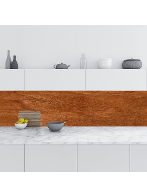 Sticker Art Mutfak Tezgah Arası Folyo Fayans Kaplama Folyosu Doğal Ahşap 60X500 cm