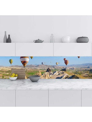 Sticker Art Mutfak Tezgah Arası Folyo Fayans Kaplama Folyosu Kapadokya 60X100 cm
