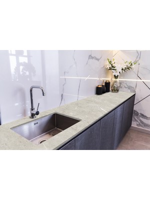 Sticker Art Tezgah Üstü Fayans Kaplama Folyosu Mutfak Tezgahı Kaplama Slab Marble Design 70 cm x 2 Metre