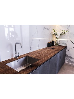 Sticker Art Tezgah Üstü Fayans Kaplama Folyosu Mutfak Tezgahı Kaplama Tahta Doku 70 cm x 4 Metre