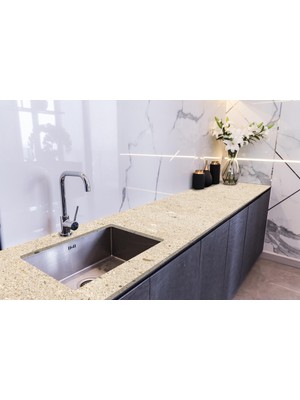 Sticker Art Tezgah Üstü Fayans Kaplama Folyosu Mutfak Tezgahı Kaplama Duvar Granit 70 cm x 1 Metre