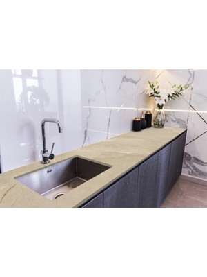 Sticker Art Tezgah Üstü Fayans Kaplama Folyosu Mutfak Tezgahı Kaplama Italyan Kuvarsit 70 cm x 4 Metre