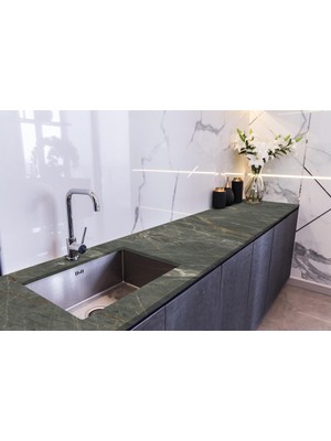 Sticker Art Tezgah Üstü Fayans Kaplama Folyosu Mutfak Tezgahı Kaplama Natural Black Marble 70 cm x 5 Metre