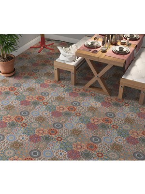 Sticker Art Yer Kaplama Zemin Kaplama Folyosu 65X130 cm Azulejos Mosaic