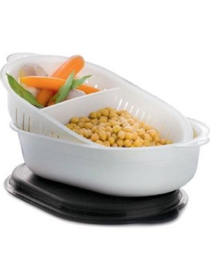 Tupperware Oval Servis 2.5 Lt Süzgeçli Çok Amaçlı Saklama Kabı Pratik Ev Aletleri