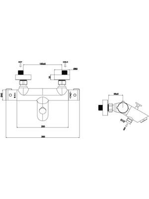 Bocchı Thermotec Termostatik Banyo Bataryası Krom 5310-0001