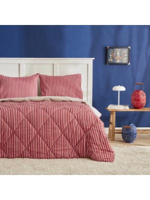 Nautica Home Maritime Stripe Tek Kişilik Comfort Set Red