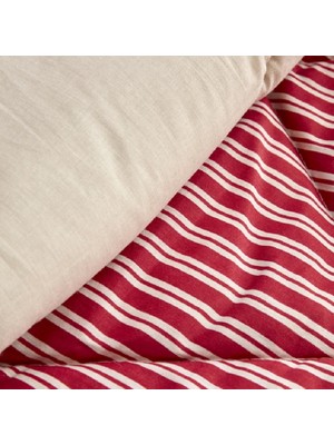 Nautica Home Maritime Stripe Tek Kişilik Comfort Set Red