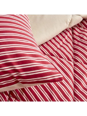 Nautica Home Maritime Stripe Tek Kişilik Comfort Set Red