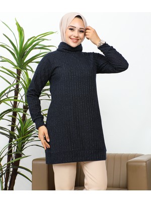 Boğazlı Tunik-3167 Lacivert