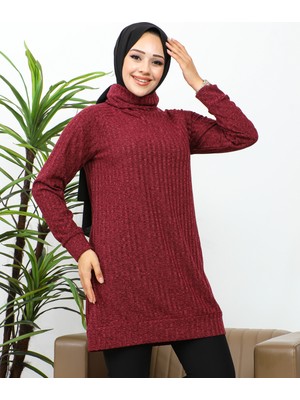 Boğazlı Tunik-3167 Bordo