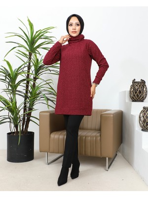 Boğazlı Tunik-3167 Bordo