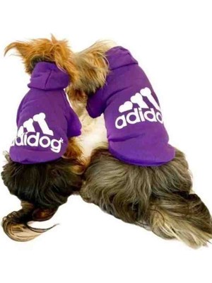Kedi ve Köpek Sweatshirt Adidog Model Mor Renkli