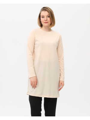 Bwest Doğa Sade Basic Tunik - 6016 - Krem