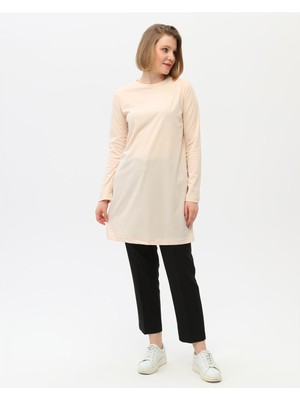 Bwest Doğa Sade Basic Tunik - 6016 - Krem