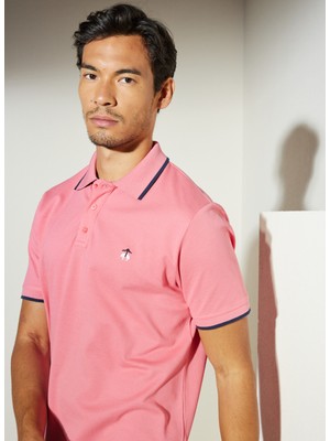 Brooks Brothers Pembe Erkek Polo T-Shirt BBSP23MTS013