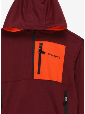 Discovery Expedition Mürdüm Erkek Çocuk Kapüşonlu Oversize Sweatshirt D3WB-SWT13