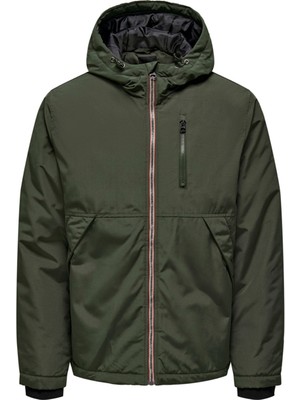 Only & Sons Haki Erkek Mont 22025214_ONSJAYDEN Hood Jacket Otw