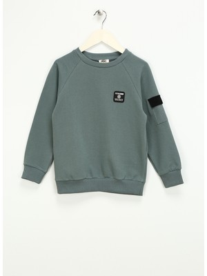 Koton Koton Düz Erkek Çocuk Haki Sweatshırt 4WKB10269TK