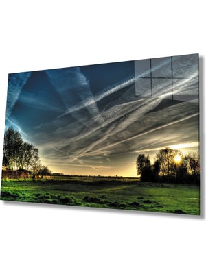 Miray Life Gün Batımı Manzara Gökyüzü Cam Tablo