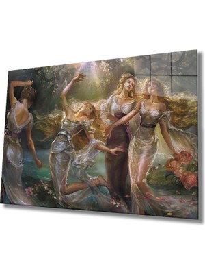 Miray Life Kadınlar Klasik Tablo Cam Tablo  Women