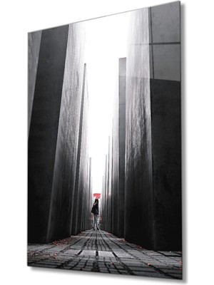 Miray Life Siyah Beyaz  Aşağıdan Yukarı Kadın Detaylı  Geometrik Mimari Tablo