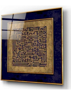 MiraLive Kufi Sanatı Cam Tablo