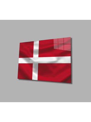 Miray Life Danimarka Bayrağı Cam Tablo Denmark Flag
