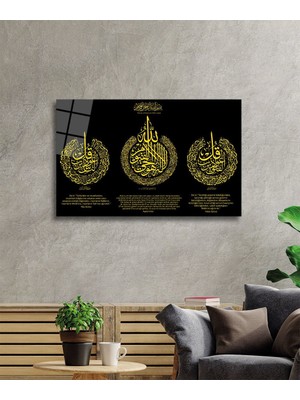 Miray Life Ayetel Kürsi,felak ve Nas Suresi Cam Tablo