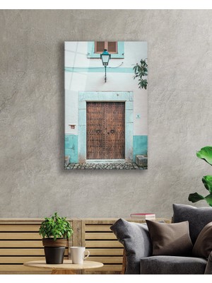 Miray Life Kapı Görselli Dikey Turquoise Brown