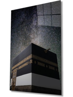 Miray Life Kabe Kutsal Topraklar Dini Islami Cam Tablo  4 mm Cam