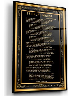 Miray Life Istiklal Marşı Cam Tablo