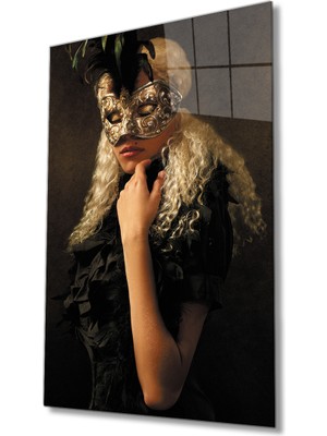 Miray Life Kadınlar Maskeli Balo Cam Tablo