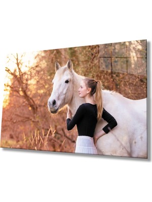 Miray Life At  ve Kadın Cam Tablo