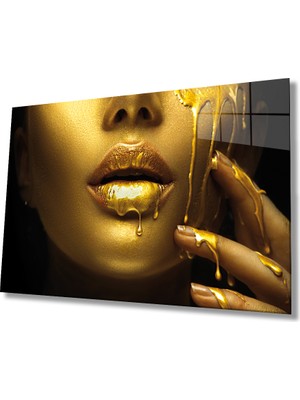 Miray Life Gold  Kadın Cam Tablo