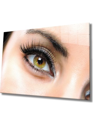 Miray Life Kadın Yeşil Göz Cam Tablo Green Eye