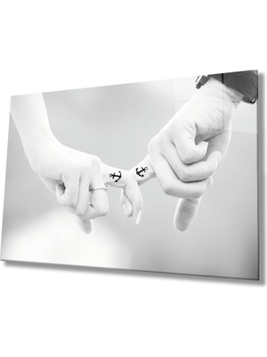 Miray Life Eller  Sevgililer  Aşk Cam Tablo