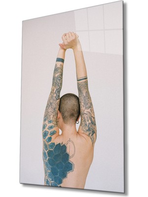 Miray Life Dövmeli Kadın Cam Tablo Tattooed
