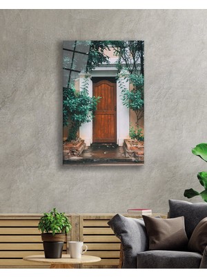 Miray Life Ahşap  Kapı Görselli Cam Tablo