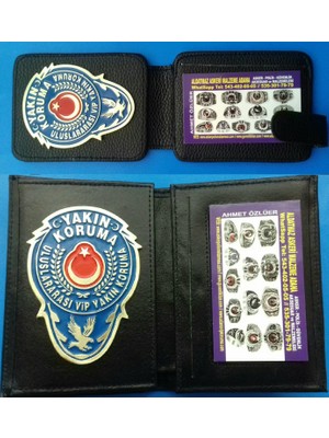Aldatmaz Yakın Koruma Rozetli Cüzdan (2)Adet,al-Sıvıle Satılmaz-Sadece Yakın Koruma Personelı Satın Alabılır.