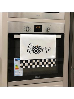 Aymira Home Dekoratif Mutfak Pamuklu Fırın Havlusu Özel Desenli Damalı Model 35X50 cm Yıkanabilir Pamuklu Ürün