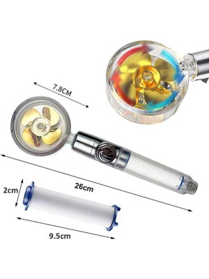 Cmt Filtreli Yüksek Basınçlı Pervaneli Duş Başlığı