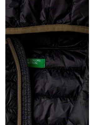 United Colors Of Benetton Erkek Çocuk Logolu Puffer Mont 2TWDCN018